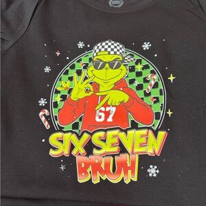 Gildan Kids Graphic T-Shirt - Black with Red and Green Design